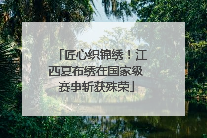 匠心织锦绣！江西夏布绣在国家级赛事斩获殊荣