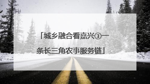 城乡融合看嘉兴③一条长三角农事服务链