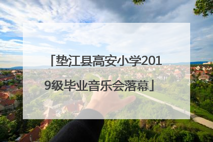 垫江县高安小学2019级毕业音乐会落幕