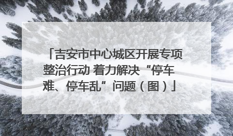 吉安市中心城区开展专项整治行动 着力解决“停车难、停车乱”问题（图）