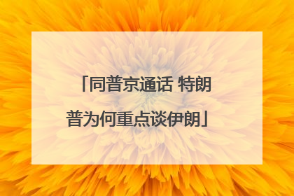 同普京通话 特朗普为何重点谈伊朗