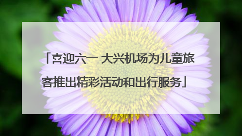 喜迎六一 大兴机场为儿童旅客推出精彩活动和出行服务