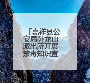 嘉祥县公安局卧龙山派出所开展禁毒知识宣传工作
