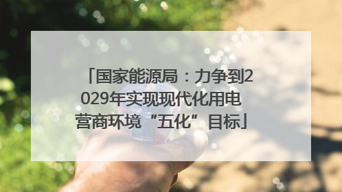 国家能源局：力争到2029年实现现代化用电营商环境“五化”目标