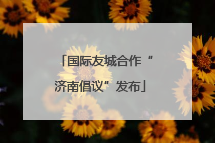 国际友城合作“济南倡议”发布