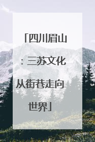 四川眉山：三苏文化从街巷走向世界