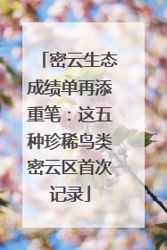 密云生态成绩单再添重笔：这五种珍稀鸟类密云区首次记录