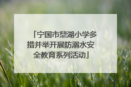 宁国市鼎湖小学多措并举开展防溺水安全教育系列活动