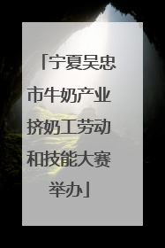 宁夏吴忠市牛奶产业挤奶工劳动和技能大赛举办