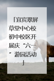 宜宾翠屏草堂中心校初中校区开展庆“六一”游园活动