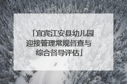 宜宾江安县幼儿园迎接管理常规督查与综合督导评估
