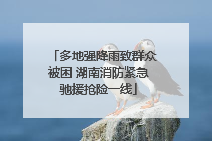 多地强降雨致群众被困 湖南消防紧急驰援抢险一线