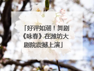 好评如潮！舞剧《咏春》在潍坊大剧院震撼上演