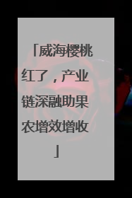 威海樱桃红了，产业链深融助果农增效增收