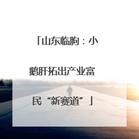 山东临朐：小鹅肝拓出产业富民“新赛道”