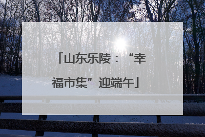 山东乐陵：“幸福市集”迎端午