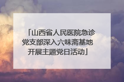 山西省人民医院急诊党支部深入六味斋基地开展主题党日活动