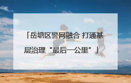 岳塘区警网融合 打通基层治理“最后一公里”