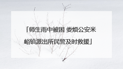 师生雨中被困 娄烦公安米峪镇派出所民警及时救援