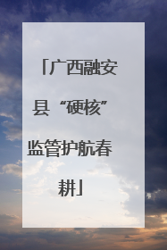 广西融安县“硬核”监管护航春耕