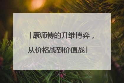 康师傅的升维博弈，从价格战到价值战