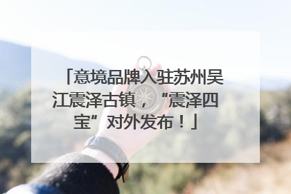 意境品牌入驻苏州吴江震泽古镇，“震泽四宝”对外发布！