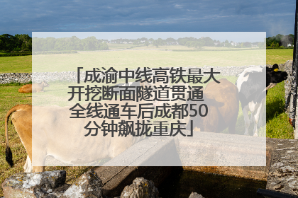 成渝中线高铁最大开挖断面隧道贯通 全线通车后成都50分钟飙拢重庆