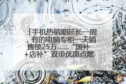 手机热销期延长一周，有的电脑专柜一天销售额25万……“国补+店补”双重优惠点燃德州“考后经济”