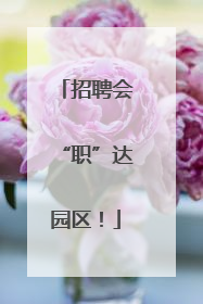 招聘会“职”达园区！