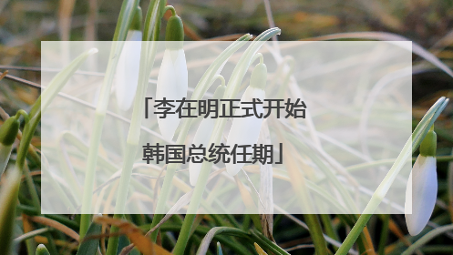李在明正式开始韩国总统任期