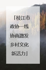 枝江市政协一线协商激发乡村文化新活力