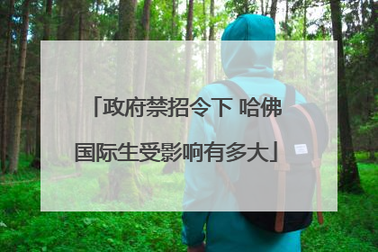 政府禁招令下 哈佛国际生受影响有多大