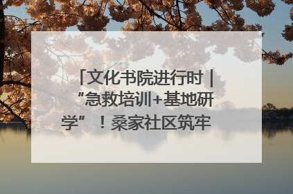 文化书院进行时｜“急救培训+基地研学”！桑家社区筑牢居民健康防线