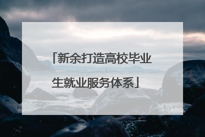 新余打造高校毕业生就业服务体系