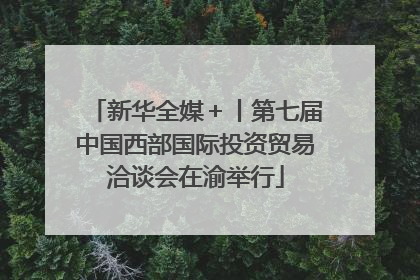 新华全媒＋丨第七届中国西部国际投资贸易洽谈会在渝举行