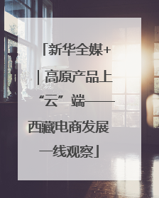 新华全媒+｜高原产品上“云”端——西藏电商发展一线观察