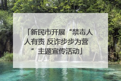 新民市开展“禁毒人人有责 反诈步步为营”主题宣传活动