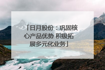 日月股份：巩固核心产品优势 积极拓展多元化业务
