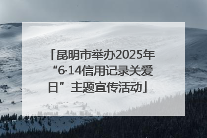 昆明市举办2025年“6·14信用记录关爱日”主题宣传活动