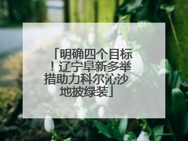 明确四个目标！辽宁阜新多举措助力科尔沁沙地披绿装