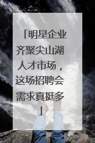 明星企业齐聚尖山湖人才市场，这场招聘会需求真挺多