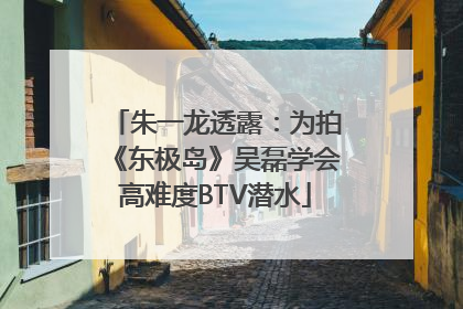 朱一龙透露：为拍《东极岛》吴磊学会高难度BTV潜水