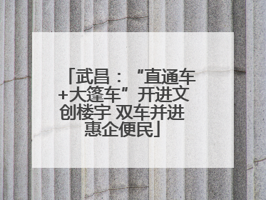 武昌：“直通车+大篷车”开进文创楼宇 双车并进惠企便民