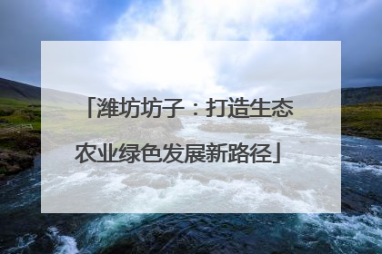 潍坊坊子：打造生态农业绿色发展新路径