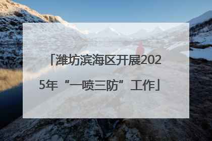 潍坊滨海区开展2025年“一喷三防”工作