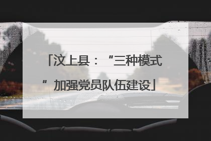 汶上县：“三种模式”加强党员队伍建设