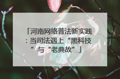 河南网络普法新实践：当司法遇上“黑科技”与“老典故”