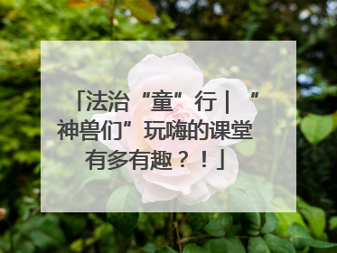 法治“童”行｜“神兽们”玩嗨的课堂有多有趣？！