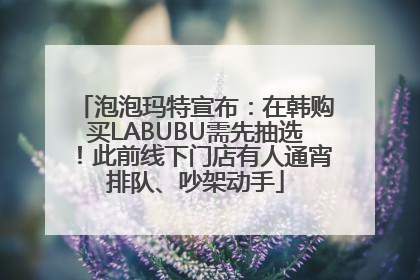 泡泡玛特宣布：在韩购买LABUBU需先抽选！此前线下门店有人通宵排队、吵架动手
