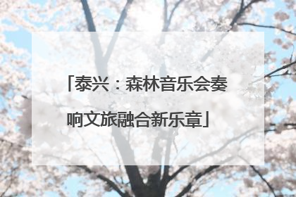 泰兴：森林音乐会奏响文旅融合新乐章